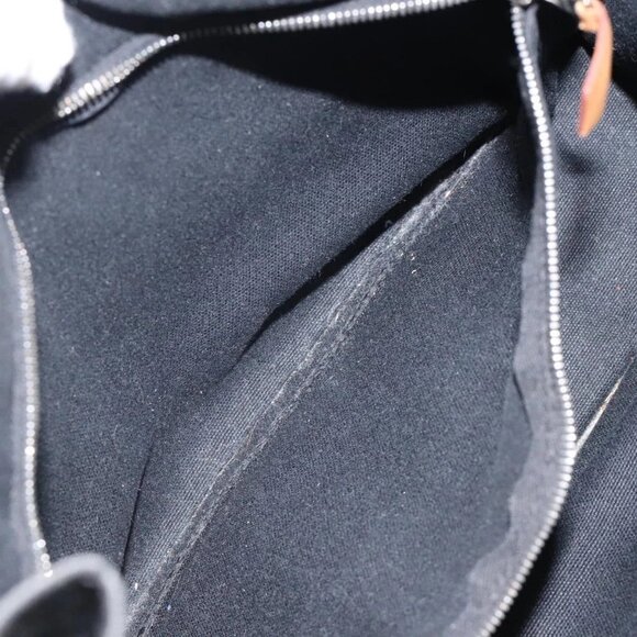 HERMES Fourre Tout PM Hand Bag Canvas Black Silver Auth bs24474 - Picture 11 of 16